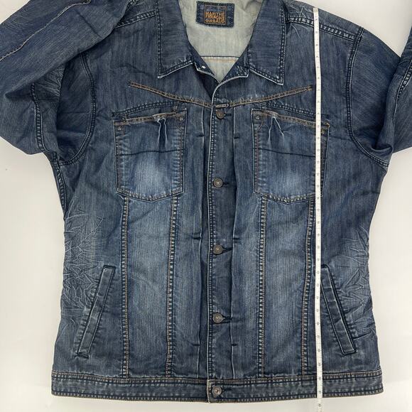 Vintage Marithe + Francois Girbaud Denim Jacket Size 4X Streetwear Grunge - Picture 7 of 14